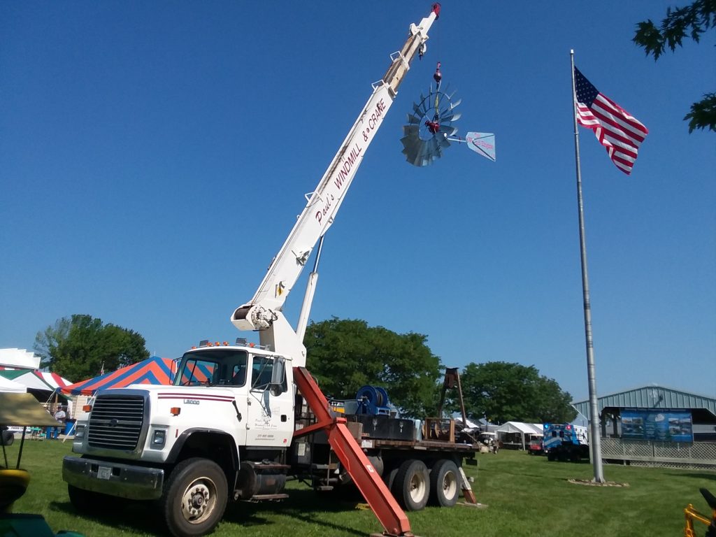 I & I Tractor Show, Penfield, IL 7/7/18 Paul's Windmill & Crane Service