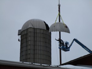 Lifting Grain Cover Into Place (1)