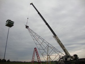Raising Tower with Crane           